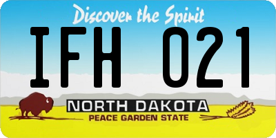 ND license plate IFH021