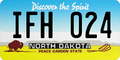 ND license plate IFH024