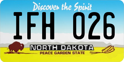 ND license plate IFH026
