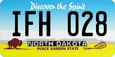 ND license plate IFH028