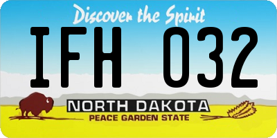 ND license plate IFH032