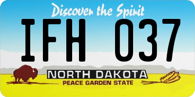 ND license plate IFH037