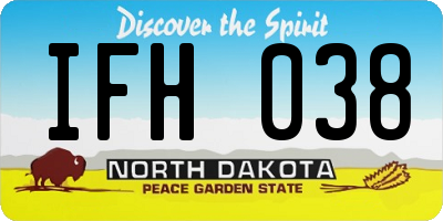 ND license plate IFH038