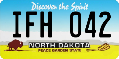 ND license plate IFH042
