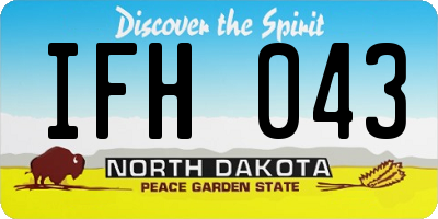 ND license plate IFH043