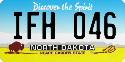 ND license plate IFH046
