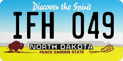 ND license plate IFH049