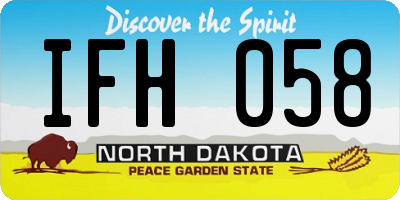 ND license plate IFH058