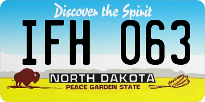 ND license plate IFH063