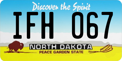 ND license plate IFH067