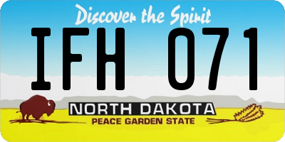 ND license plate IFH071