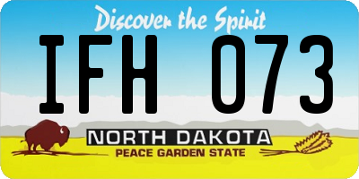 ND license plate IFH073