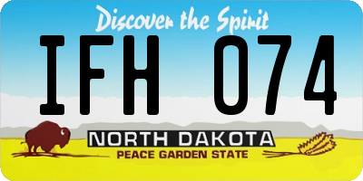 ND license plate IFH074