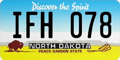 ND license plate IFH078