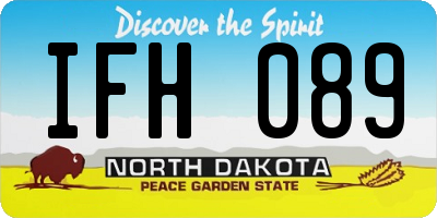 ND license plate IFH089
