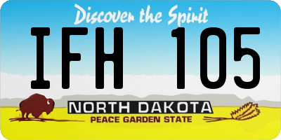 ND license plate IFH105