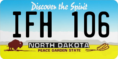 ND license plate IFH106