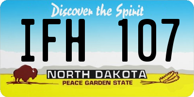 ND license plate IFH107