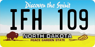 ND license plate IFH109
