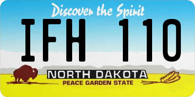 ND license plate IFH110
