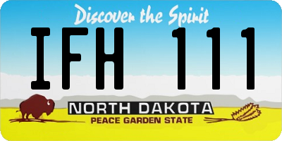 ND license plate IFH111