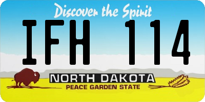 ND license plate IFH114