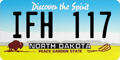 ND license plate IFH117