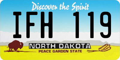 ND license plate IFH119