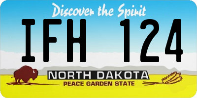 ND license plate IFH124