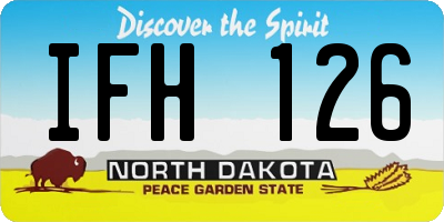 ND license plate IFH126