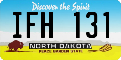 ND license plate IFH131
