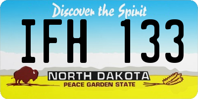 ND license plate IFH133