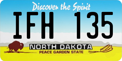 ND license plate IFH135
