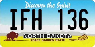 ND license plate IFH136
