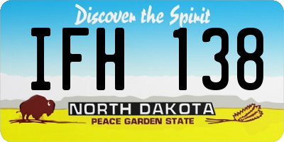 ND license plate IFH138