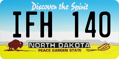 ND license plate IFH140
