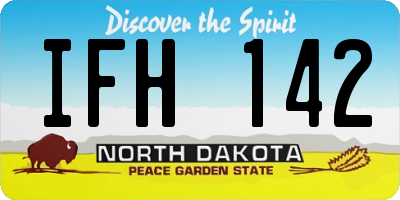 ND license plate IFH142