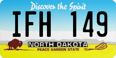 ND license plate IFH149