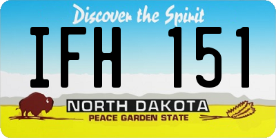 ND license plate IFH151