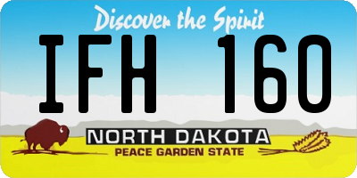 ND license plate IFH160