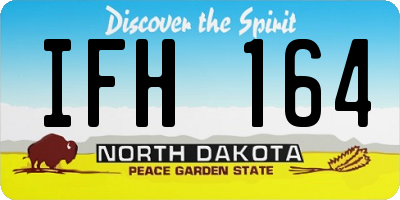 ND license plate IFH164
