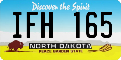 ND license plate IFH165
