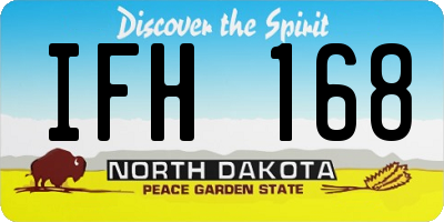 ND license plate IFH168