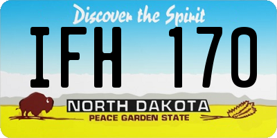 ND license plate IFH170