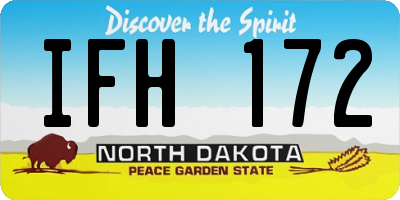 ND license plate IFH172