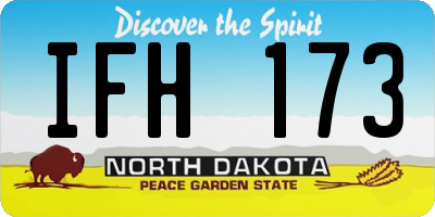 ND license plate IFH173