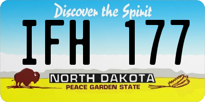 ND license plate IFH177