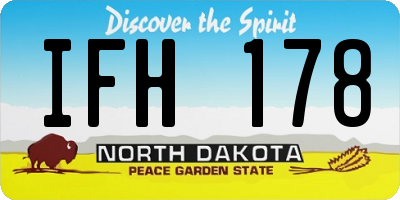 ND license plate IFH178