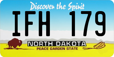 ND license plate IFH179