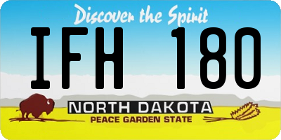 ND license plate IFH180